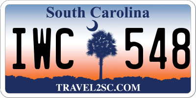 SC license plate IWC548