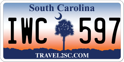 SC license plate IWC597