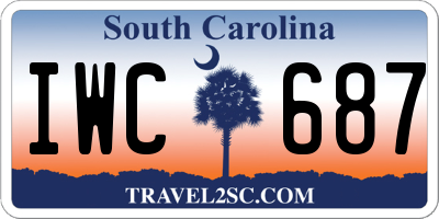 SC license plate IWC687