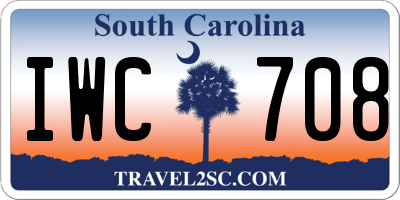 SC license plate IWC708