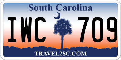 SC license plate IWC709