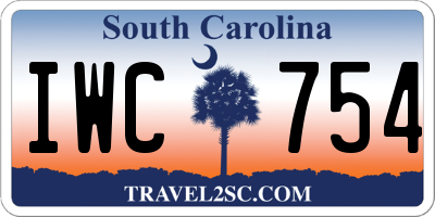SC license plate IWC754