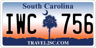 SC license plate IWC756