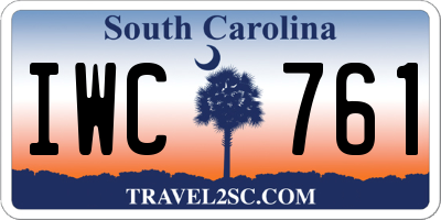 SC license plate IWC761