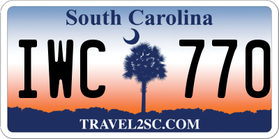 SC license plate IWC770