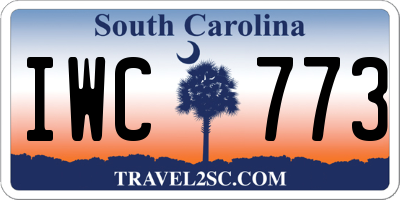 SC license plate IWC773