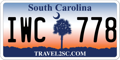 SC license plate IWC778