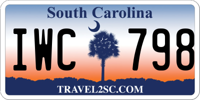 SC license plate IWC798