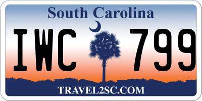 SC license plate IWC799