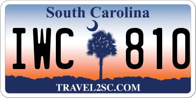 SC license plate IWC810