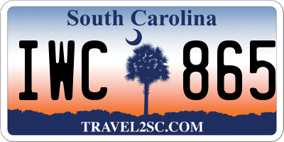 SC license plate IWC865