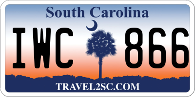 SC license plate IWC866