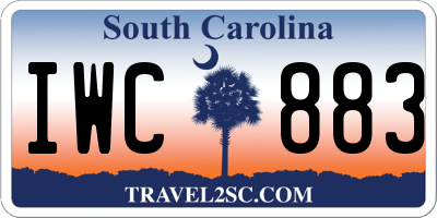 SC license plate IWC883
