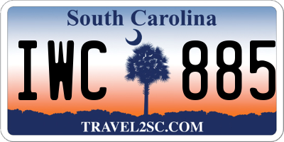 SC license plate IWC885