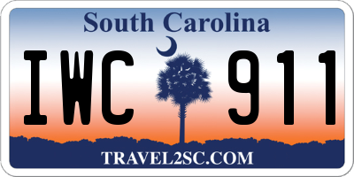 SC license plate IWC911