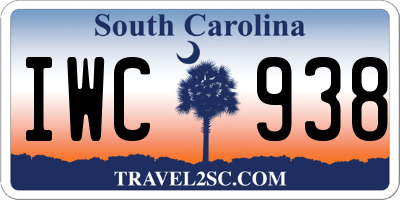 SC license plate IWC938