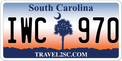 SC license plate IWC970