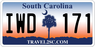 SC license plate IWD171