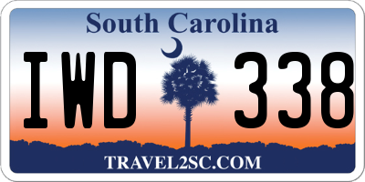 SC license plate IWD338