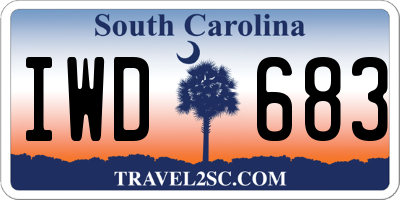 SC license plate IWD683
