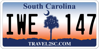 SC license plate IWE147