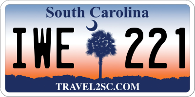 SC license plate IWE221