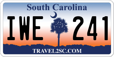 SC license plate IWE241