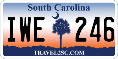 SC license plate IWE246