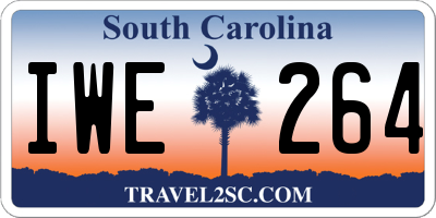 SC license plate IWE264