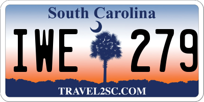 SC license plate IWE279