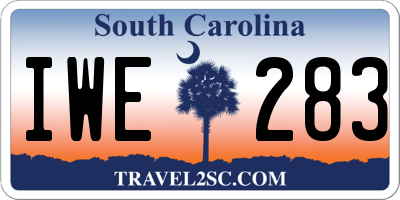 SC license plate IWE283