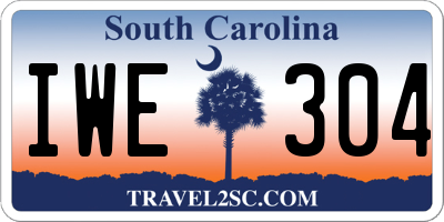 SC license plate IWE304