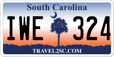 SC license plate IWE324