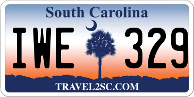 SC license plate IWE329