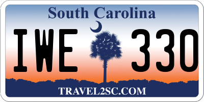 SC license plate IWE330