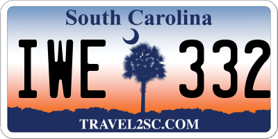 SC license plate IWE332