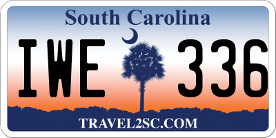 SC license plate IWE336