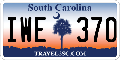 SC license plate IWE370