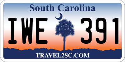 SC license plate IWE391