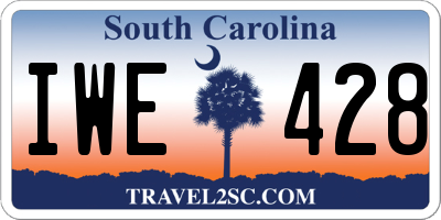 SC license plate IWE428