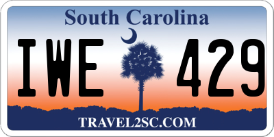 SC license plate IWE429
