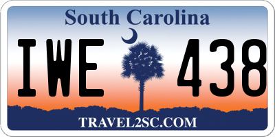 SC license plate IWE438