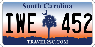 SC license plate IWE452