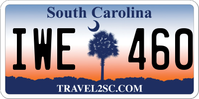 SC license plate IWE460