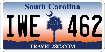 SC license plate IWE462