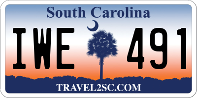 SC license plate IWE491