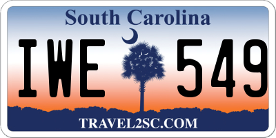 SC license plate IWE549