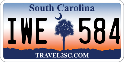 SC license plate IWE584