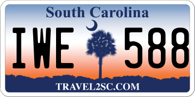 SC license plate IWE588