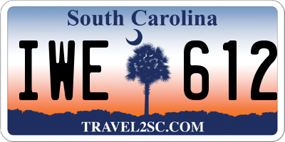 SC license plate IWE612